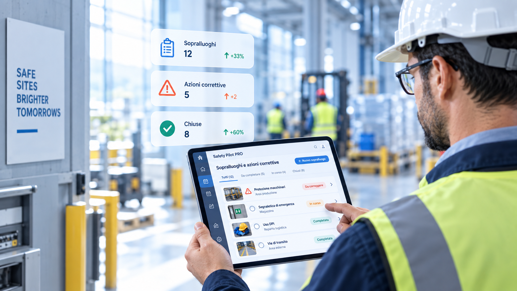 Sopralluoghi e azioni correttive con Safety Pilot PRO